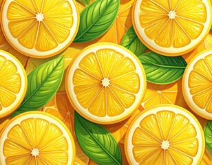 seamless pattern with lemons