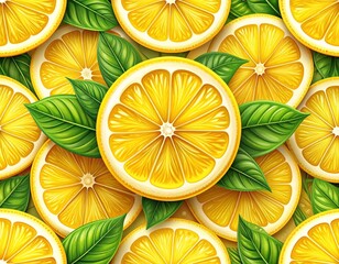 seamless pattern of lemons