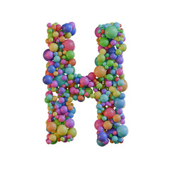 Colorful Balls 3D Alphabet or PNG Letters