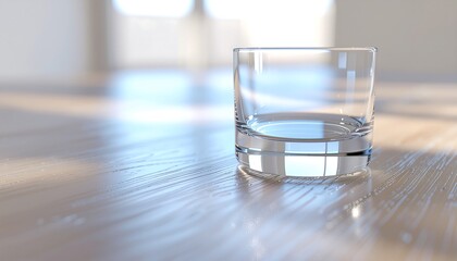 Close Up Edge of Clear Glass with Subtle Reflection and Refraction