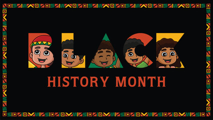 Black History Month poster banner flyer vector for social media or print. © Brocz Studio
