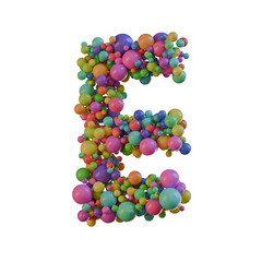 Colorful Balls 3D Alphabet or PNG Letters