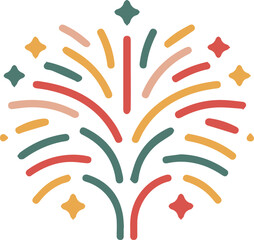 Obraz premium Fireworks vector icon for business