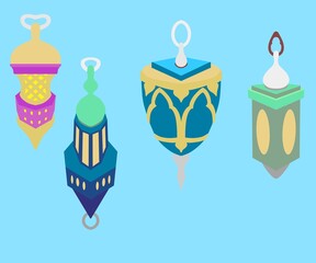 lantern icon of a celebration and a big day of a country and Muslim celebration