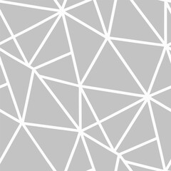 Fototapeta premium A captivating abstract design features a seamless pattern of intersecting white lines on a soft muted gray background creating a modern aesthetic