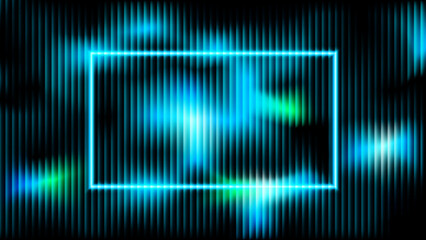 Futuristic Blue Neon Frame Background with Abstract Glassmorphism and Cyan Glowing Stripes.