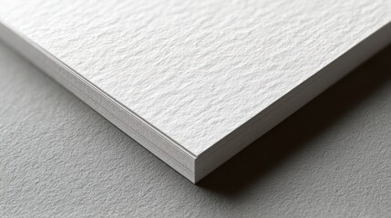 Professional card surface with subtle emboss texture on cool grey backdrop