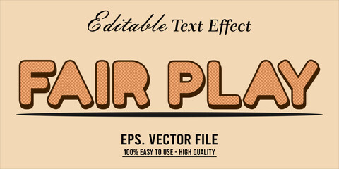 Fairplay Text Effect Style. Editable Text Effect Style sport college.