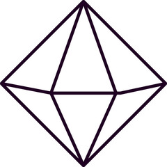 Abstract geometric diamond shape line art drawing