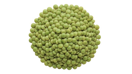 Isolated heap of green peas, organic fresh food for healthy lifestyle and cuisine