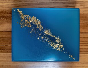 Abstract Blue and Gold Artwork