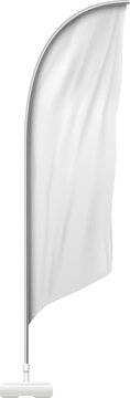 White feather flag banner mockup empty for branding