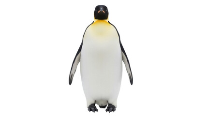 Isolated Emperor Penguin Looking Forward Straight Ahead Bird Wildlife Animal Antarctica