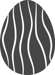 Obraz premium Easter egg icon with wavy line pattern design