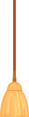 Traditional broom standing upright, ready for cleaning © Tartila