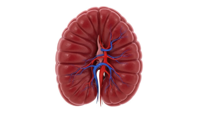 Isolated human organ representing kidney anatomy and health, medical illustration