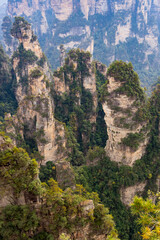 Rock arche inthe Tianzi Mountains (Avatars Mountains) in Zhangjiajie National Forest Park in Hunan, China.
