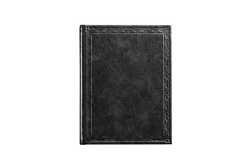 mock up book cover black color isolated on a white background top view