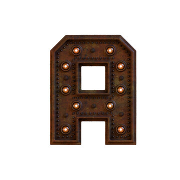 Steampunk Marquee 3D Alphabet or PNG Letters