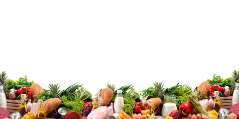 Food on a white background isolated