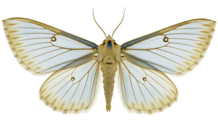 Isolated Pale Beauty moth with wings spread, antennae up, a stunning insect species on display © Johanna