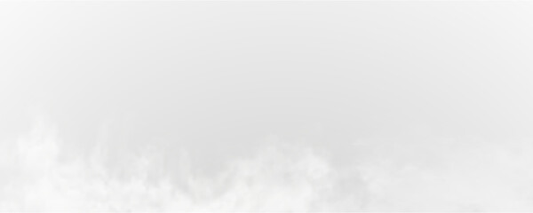 The image depicts various atmospheric phenomena such as fog, smoke, mist, and steam. The realistic 3D vector mockup shows a perspective view of white smog clouds.	
