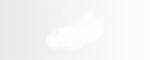 This vector template shows a bath foam with shampoo bubbles isolated on a transparent background. It can be used for advertising purposes. Mousse bath foam.
