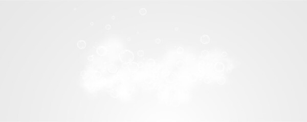 This vector template shows a bath foam with shampoo bubbles isolated on a transparent background. It can be used for advertising purposes. Mousse bath foam.