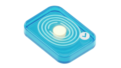 Isolated blue device for reflex game challenges with maze for ball bearing on blue tray
