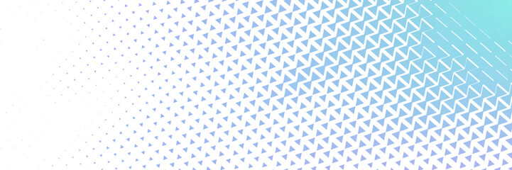 Triangles Halftone Pattern Modern Geometric Abstract Vector Zig Zag Seamless Blue Border Isolated On White Background. Half Tone Art Graphical Minimalist Light Blue Wallpaper. Chevron Form Abstraction