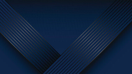 Blue background vector design. Geometric blue background with line decoration. Suit for banner, backdrop, presentation and others