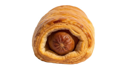 Isolated Pigs in Blanket Roll Baked in Pastry, Appetizer Food, Fresh and Crispy, Bite Size