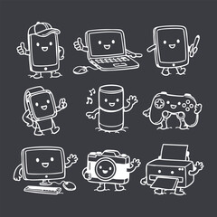 Friendly Gadgets A Hand-Drawn Tech Collection