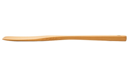 Isolated wooden spatula for cooking, a wood kitchen utensil with flat surface for mixing food