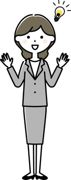 ひらめいたスーツの女