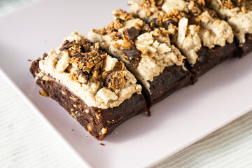 Chocolate Walnut Cake with Coffee Cream and Espresso