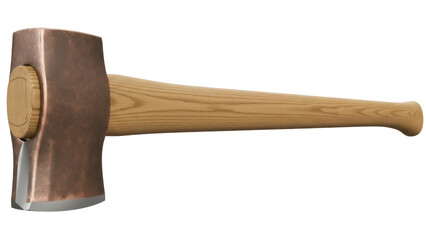Isolated maul sledgehammer on a neutral background, equipment for woodworking, tool object
