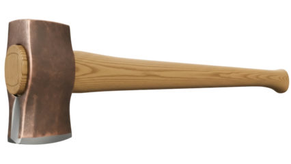 Isolated maul sledgehammer on a neutral background, equipment for woodworking, tool object