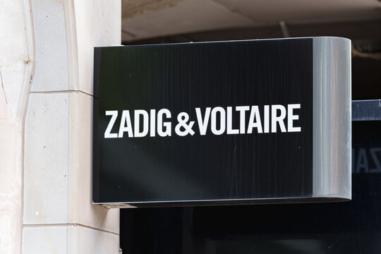 Zadig and Voltaire logo on the exterior of boutique storefront