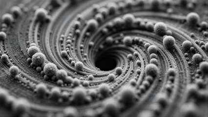 Abstract Fluid Pattern in Black and White