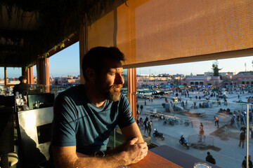 tourist sightseeing in Marrakesh  Morocco