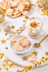 Cappuccino tiramisu dessert for new years eve, party or carnival