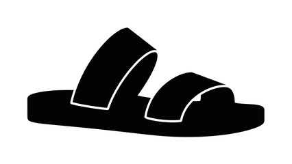 Black Flip Flop Sandal Silhouette.