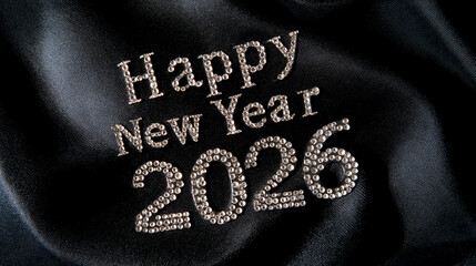 happy new year text sign gold letter design concept vector symbol font word golden 2026