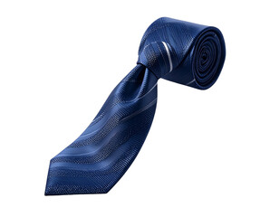 Flat-Lay 3D Necktie with Full Length Displayed, Minimalist Composition, Isolated on Transparent Background