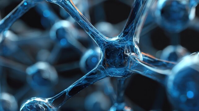 Abstract molecular structure science background - Powered by Adobe