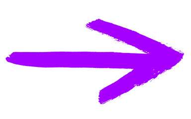 Handgemalter lila Pfeil als Wegweiser