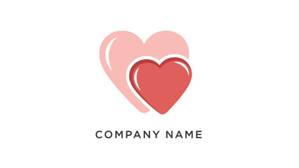 Red Heart Logo Design Template.