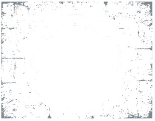 A minimalist white frame with a distressed gray border creates a vintage, textured background suitable for posters, presentations, or graphic designs. Ideal for adding contrast and a rugged