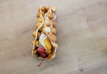Hong Kong bubble waffle